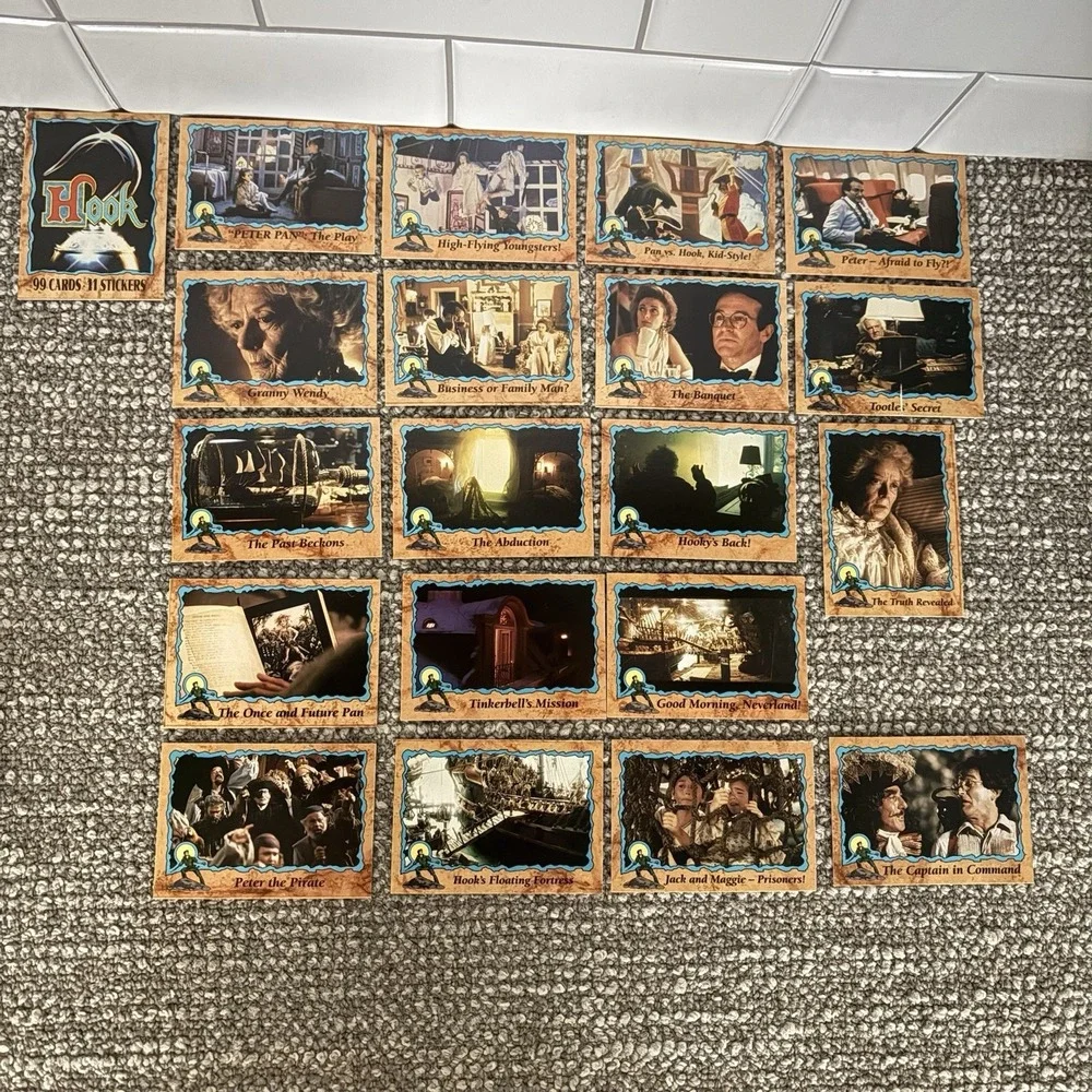 Topps‎ 1991 Hook Movie Complete 99 Set W 11 Stickers Robin Williams Peter Pan